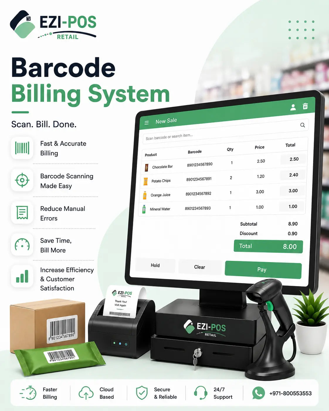 Barcode Billing System for Retail Stores Ezi-Pos Cloud