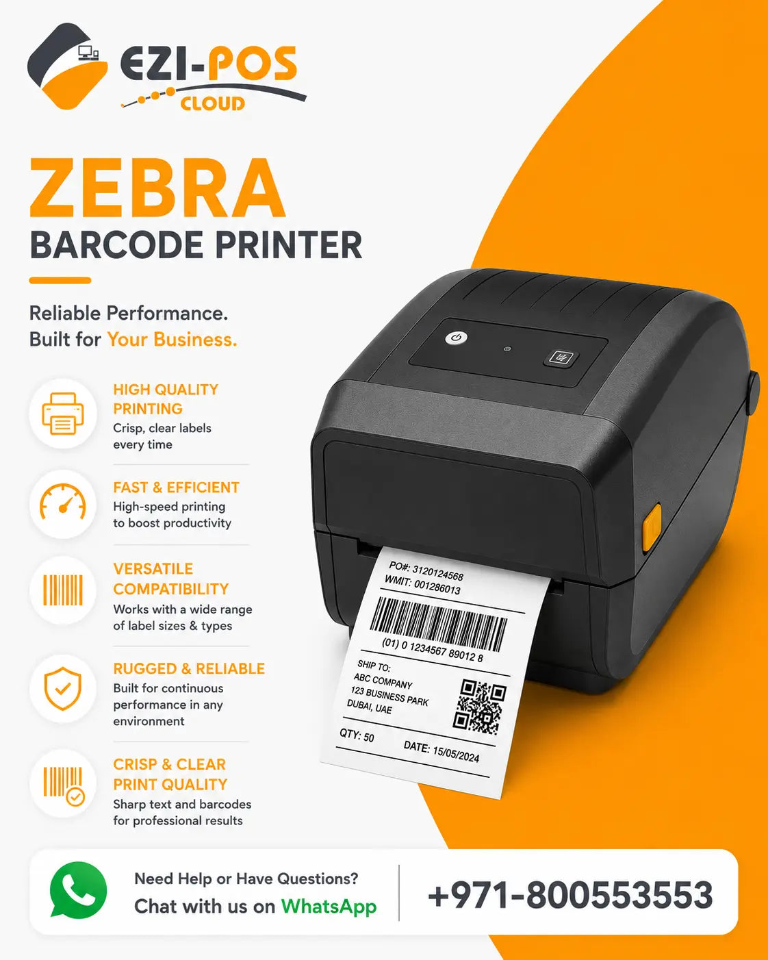 Zebra Barcode Printer Ezi-Pos Cloud