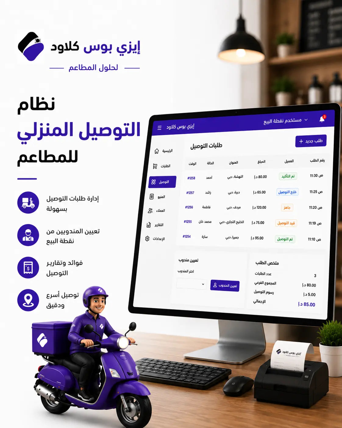 Restaurant Home Delivery System Ezi-Pos Cloud