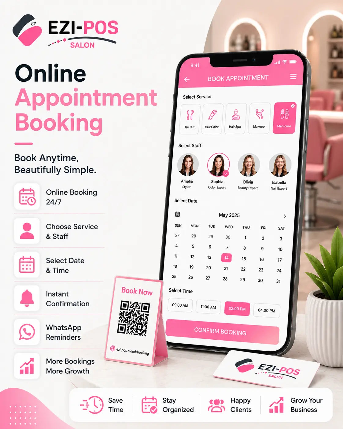Online Appointment Booking System for Salons Ezi-Pos Cloud