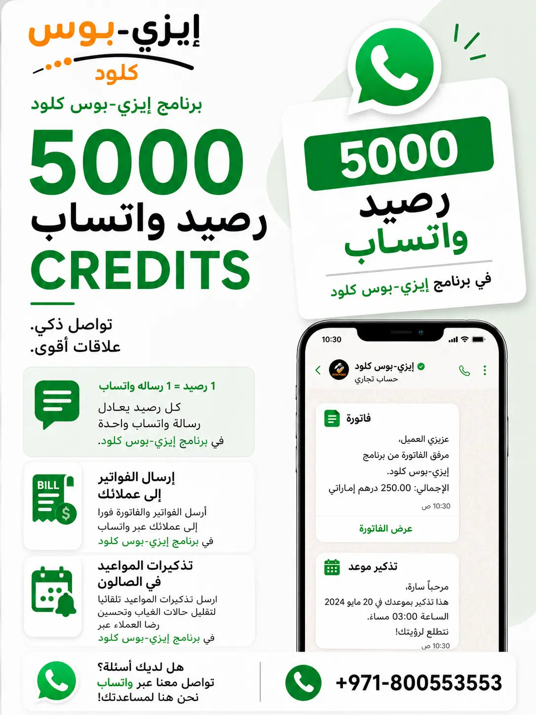 WhatsApp Credits 5000 Ezi-Pos Cloud