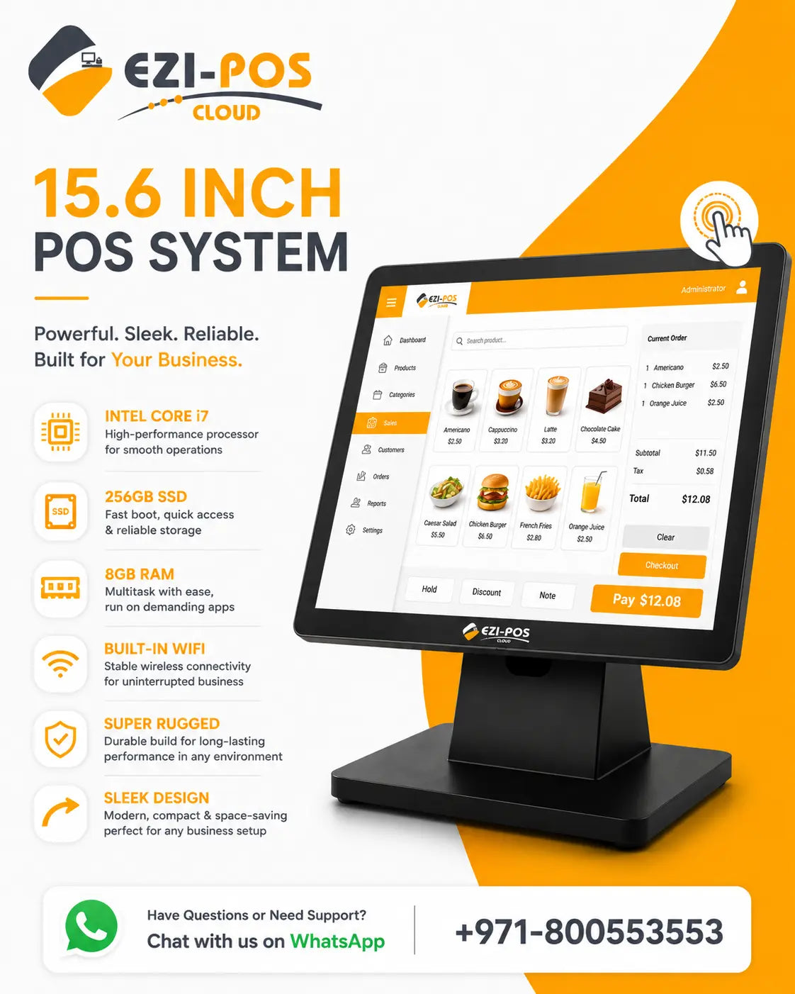 15.6 INCH POS System – Ezi-Pos Cloud Ezi-Pos Cloud