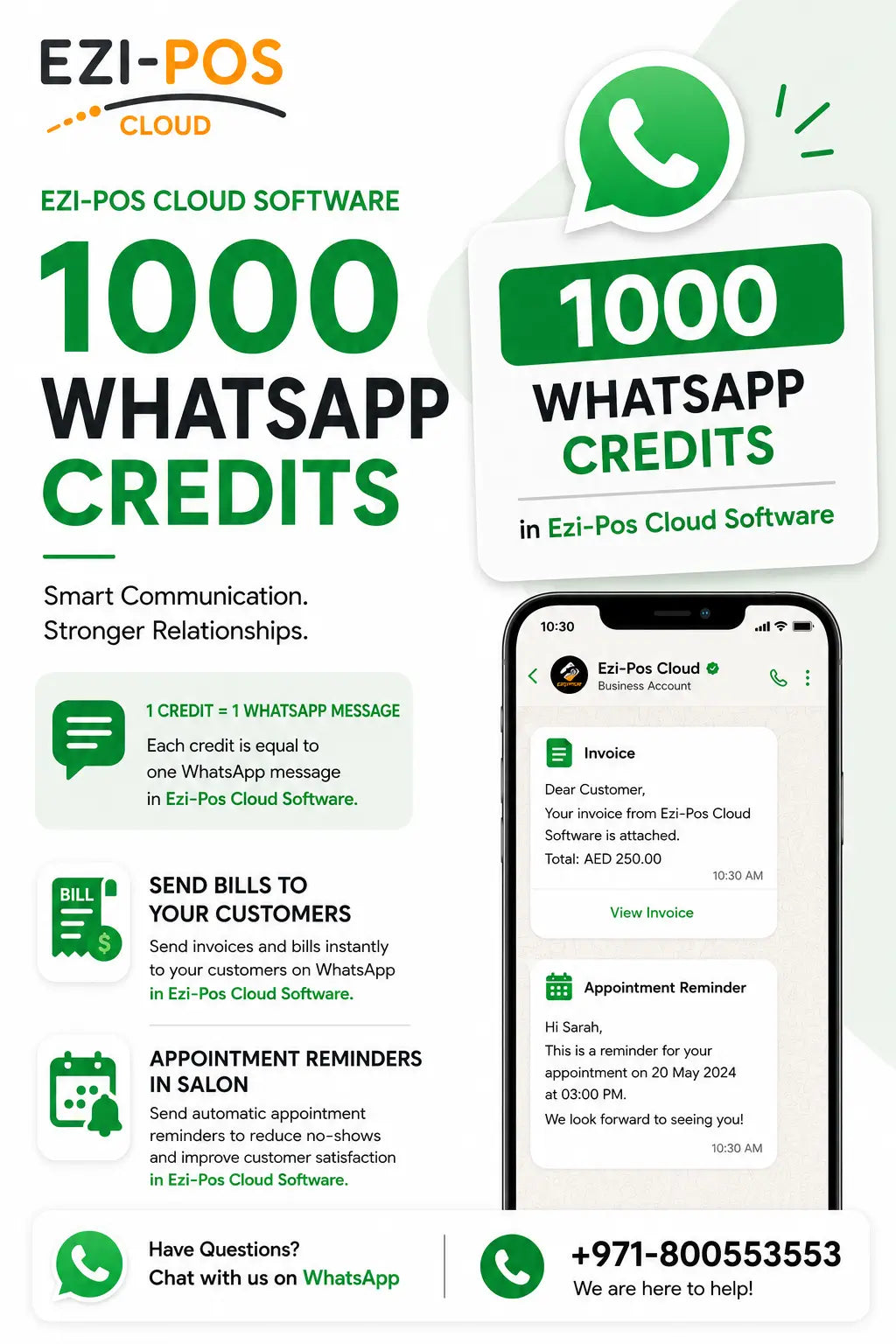 WhatsApp Credits 1000 Ezi-Pos Cloud