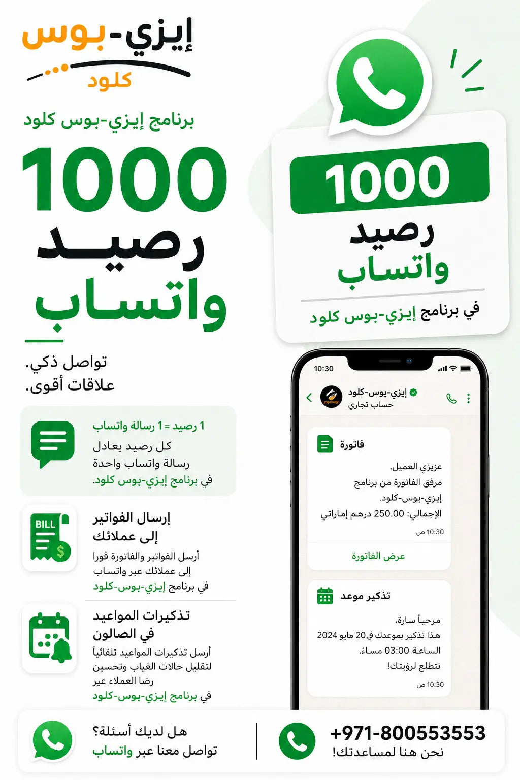 WhatsApp Credits 1000 Ezi-Pos Cloud